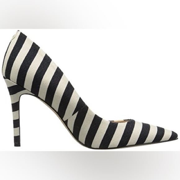 Sam Edelman Shoes - Sam Edelman Black and White Striped Heels